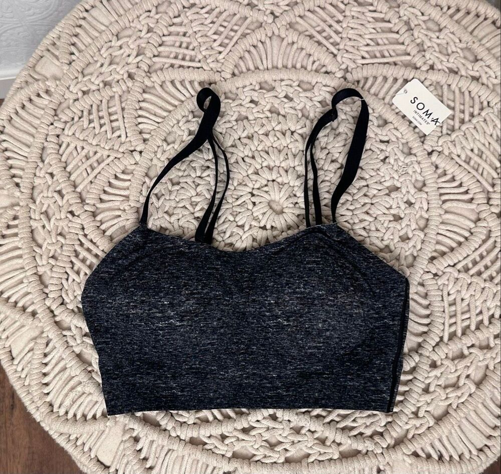 Soma Enbliss Gray Luxe Adjustable Bralette Size XS New